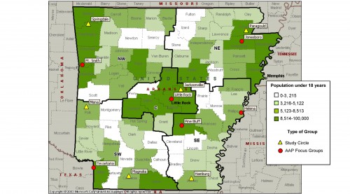 “Natural Wonders” Map Arkansas Advocates for Children and Families (AACF)